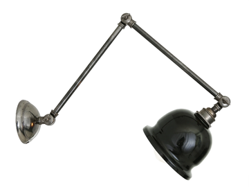 NICO ANTIQUE SILVER - Adjustable brass wall lamp by mullan lighting - view 2